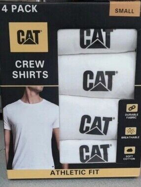 Clothes: Mens CATEPILLAR Crew Shirts 4pack Set (Small)